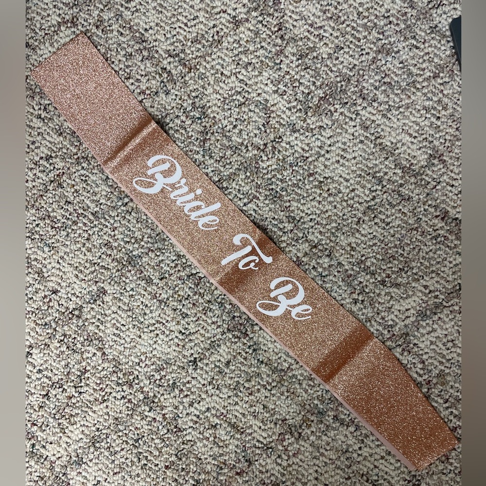 Rose gold bridal sash